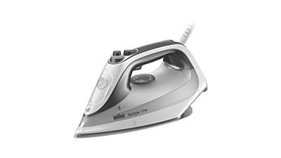 Braun TexStyle 7 Pro SI7149WB Dry & Steam iron EloxalPlus soleplate 2900 W Black, White