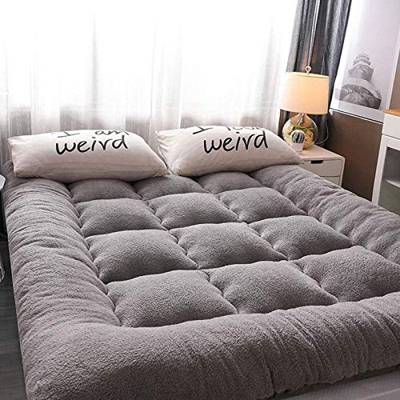 ZCYX Colchón De Piso Japonés, Colchón De Futón Colchón De Piso De Futón Suave Transpirable, Futón Plegable Tatami Cordero Fleece Grueso Colchoneta De 