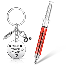Yaomiao 2 Regalos para Enfermeras Incluye Bolígrafo con Tinta Negra y Llavero en oferta