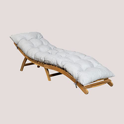SKLUM Tumbona Plegable en Madera Mymma Madera de Acacia Madera de Acacia - Gris Claro en oferta