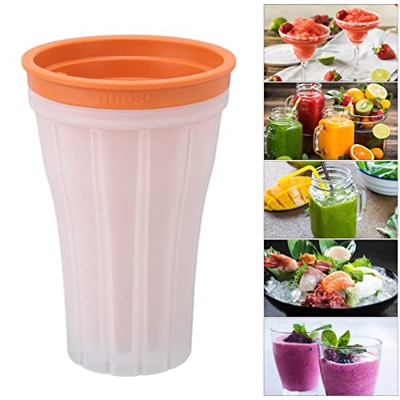 Uadme Slushie Maker Cup Quick Frozen Smoothies Cup Hecho en casa Milk Shake Ice Cream Maker Squeeze Cup Slushy Maker Summer Cooler Homemade Milk Shake