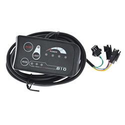 UIKEEYUIS Pantalla LED para bicicleta eléctrica, instrumento de Control de velocidad Universal, Panel controlador, scooters de bicicleta eléctrica, re características