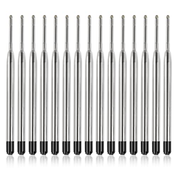 15 piezas de recambios de tinta negra para bolígrafos Recambios de bolígrafo reemplazables Recambio de metal de 1 mm en oferta