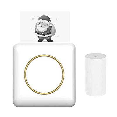 Lechnical Mini Impresora de Fotos de Bolsillo Máquina de impresión térmica portátil 203DPI Conexión inalámbrica BT para Etiqueta de Imagen Lista de Ma