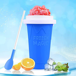 Ou Gecai Slushy Maker Cup, Frozen Magic Slushie Maker Slush Machine Slush Cup con Cuchara para Fiesta, Familia, Interior,Azul características