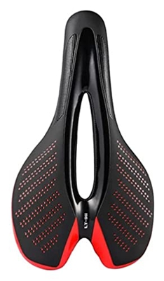 KUAIKUAI Sillín De Bicicleta Bicicleta Asiento de montaña Bike Silicona Nylon Saddle Road Bike Saddle con Equipo de conducción Trasera (Color : Black 
