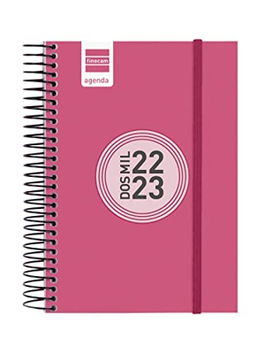 Finocam - Agenda 2022 2023 Espir Color 1 Día Página Septiembre 2022 - Agosto 2023 (12 meses) Rosa Español