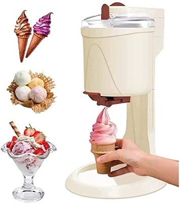 Sazao Heladera portátil, máquina de helado para el hogar, máquina de helado para el hogar, 1 L, con remo de mezcla silencioso, máquina para hacer hela