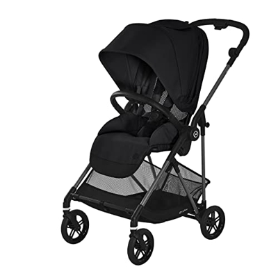 CYBEX Gold Melio Carbon Cochecito, Desde nacimiento hasta 3 años aprox (máx. 15 kg), Cuadro de fibra de carbono ultraligero (peso total solo 5,8 kg), 