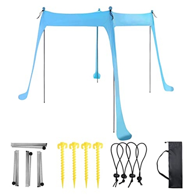 a-r Parasol para tienda de playa, tienda de playa, refugio emergente, poste de toldo ligero, postes de lona telescópicos, varillas de aluminio ajustab