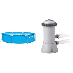 Intex 28205NP - Piscina desmontable redonda INTEX, piscina Metal Frame, medidas Ø244x51 cm + 28604 Depuradora cartucho Filtros tipo A, 2006 L/h características