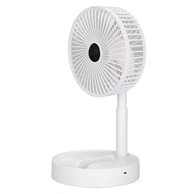 Ventilador Plegable de Escritorio, Ventilador Plegable Silencioso de Viento de 3 Velocidades, Silencioso, la Altura Se Puede Estirar para Simular el M