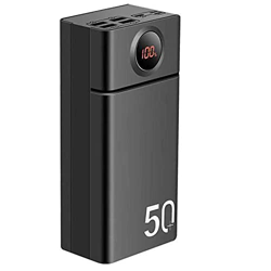50000Mah Power Bank, 18W PD USB C Cargador portátil 22.5W/18W USB Batería Externa de Carga rápida con Pantalla LED y Powerbank de 5 Salidas para iPhon precio