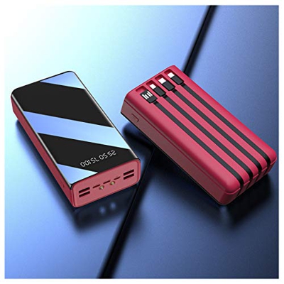 Ufilter 50000Mah Power Bank, Cargador portátil de 7 Salidas, Paquete de baterías externas de Alta Capacidad con Micro y USB-C y Lightning y USB de 4 e