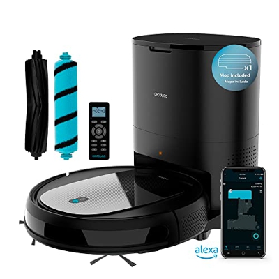 Cecotec Robot Aspirador y Friegasuelos con Base de Autovaciado Conga 2290 Ultra Home T. Tecnología Gyro, Incluye Base de Autovaciado Conga Home 2000,