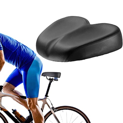 Sillín de bicicleta cómodo ampliado - Cojín de espuma duradera con diseño ergonómico para mujeres y hombres,Cojín de gran tamaño para ejercicio, carre