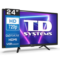 TD Systems - Televisores 24 Pulgadas Led, 3 años de garantía - K24DLC16H Modelo 2022 características