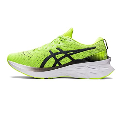 Asics Novablast 2, Road Running Shoe Hombre, Hazard Green/Carrier Grey, 43.5 EU