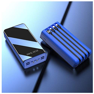 Ufilter 50000Mah Power Bank, Cargador portátil de 7 Salidas, Paquete de baterías externas de Alta Capacidad con Micro y USB-C y Lightning y USB de 4 e