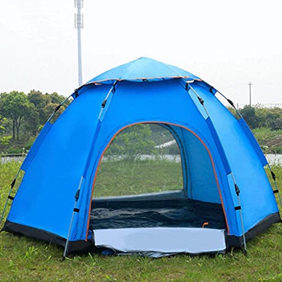 Desconocido Carpa Impermeable de cúpula hidráulica, Carpas hexagonales para Exteriores para 3-4 Personas, Fuerte Estabilidad, antimosquitos, Adecuada 