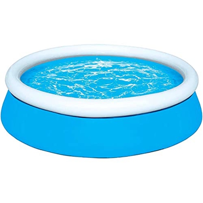 Tradineur - Piscina con aro Hinchable, Resistente a Rayos UV, Parche de reparación, fácil Montaje (Azul y Blanco, 940 litros, 183 x 51 cm)