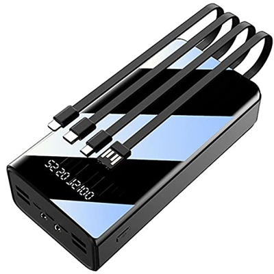 Ufilter Cargador portátil 50000Mah Power Bank USB C Paquete de batería Externa 7 Salidas 4 entradas Linterna LED Pantalla LCD Carga rápida Batería de 