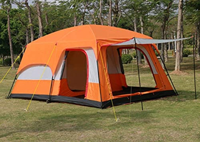 Desconocido Camel Ultralarge 6 10 12 Doble Capa al Aire Libre 2 Salas de Estar y 1 salón Tienda de campaña Familiar en Tienda de Gran Espacio (Naranja