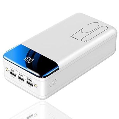 Ufilter Power Bank, Cargador portátil 50000Mah USB-C con 3 entradas y 4 Salidas, batería Externa de Alta Capacidad con Linterna LED y Pantalla LCD Com