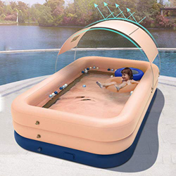 SYFANG Piscina Infantil Hinchable Azul Tres Anillos, inflado rápido y automático, con toldo, Piscina Apta para Adultos y niños-Pink_2.1m 3 Pisos en oferta