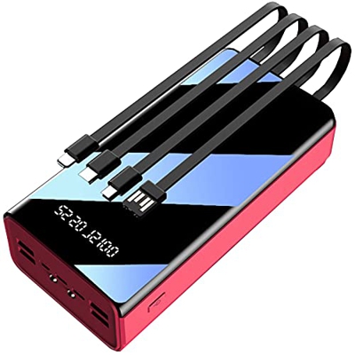 Ufilter Cargador portátil 50000Mah Power Bank USB C Paquete de batería Externa 7 Salidas 4 entradas Linterna LED Pantalla LCD Carga rápida Batería de 
