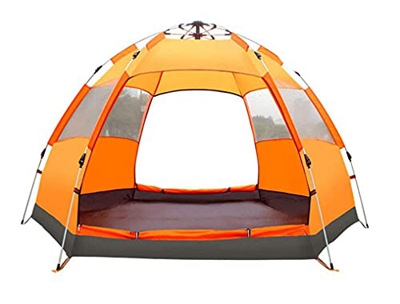 Tienda de campaña de apertura automática, tienda grande hidráulica Hexangular para 4-6 personas, tienda de campaña familiar a prueba de lluvia y prote