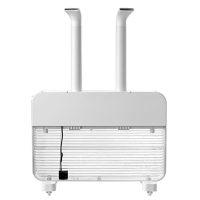 LEISHENT Humidificador Industrial 12L Humidificador ultrasónico Comercial de Gran Capacidad Tubo Doble Aerosol de 360 ​​° con luz UV para Sala Grande 