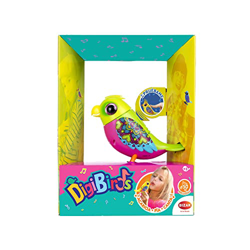 Digibirds de Bizak Pájaro interactivo pack individual, Pajaritos que cantan y silban, Mueven pico y cabeza y cantan en coro, Varios colores y especies en oferta