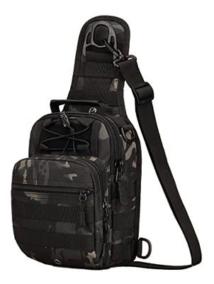 Yakmoo Mochila de Asalto Impermeable Estilo Militar Táctico Nylon Molle Sistema Bolsa de Bandolera Bolso Cruzado Bolsa de Mano al Aire Libre