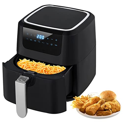 Zgsalvation Freidora de Aire de Gran Capacidad de 5L, freidora Saludable sin Aceite de bajo Ruido, Cesta Antiadherente para Horno Caliente, Pantalla t