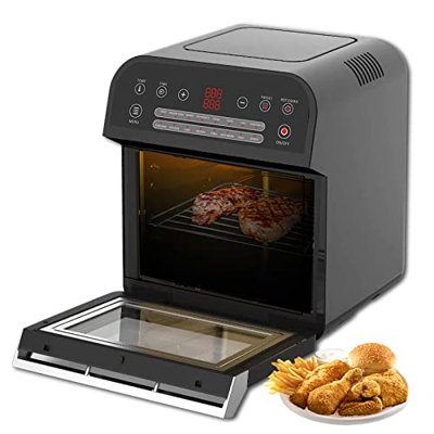Zgsalvation Freidora de Aire y deshidratador 6 en 1, Horno de freidora de Aire con Control de Temperatura y bajo Ruido de Gran Capacidad de 12L con He