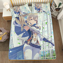 ACOSDARY Impacto de Genshin: jean gunhildr Espada Águila de Viento Colchón, Microfibras de impresión 3D Alfombrilla de seda de hielo de anime, almohad características