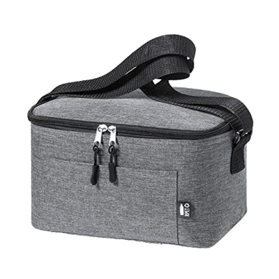 TIENDA EURASIA® Nevera de Tela Portatil, con Interior Isotermo, Bolsillo Exterior, Cinta Bandolera Ajustable, Base Reforzada Tamaño Mediano - 25 x 15 