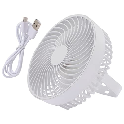 FOMIYES USB Mini Table Fan 6. 52 Pulgadas Pequeños Ventiladores de Escritorio con Luz Nocturna Ventilador Portátil para El Dormitorio de La Oficina en