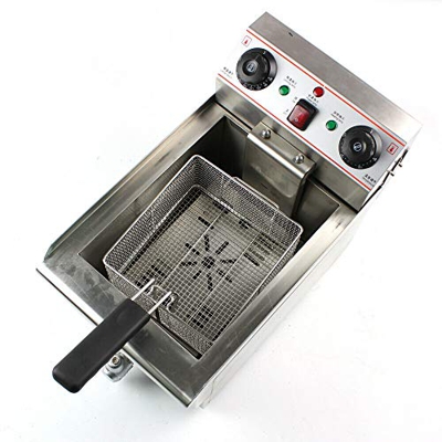 Freidora, freidora de acero inoxidable, termostatos de alta sensibilidad, dispositivo de drenaje de aceite altamente eficiente, apagado automático, ca