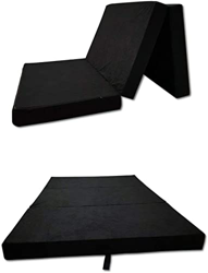 Odolplusz Colchón plegable, colchón plegable, colchón plegable, colchón de invitados, colchón de viaje, 65 x 180 x 7 cm (negro) precio