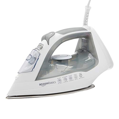 Amazon Basics - Plancha de vapor, suela de acero inoxidable, 1700 W