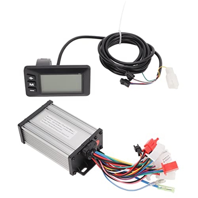 BuyWeek Kit de Controlador sin escobillas para Bicicleta eléctrica, Controlador de Motor sin escobillas silencioso de 36V/48V 350W con Pantalla LCD pa