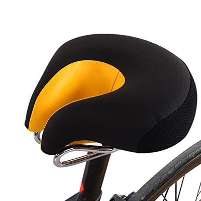 Ruilonghai Nose Less - Sillín de bicicleta, protección para sillín de bicicleta, asiento sin nariz para bicicleta de montaña con tiras reflectantes, a