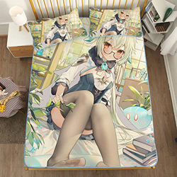 ACOSDARY Impacto de Genshin: sacarosa Colchón, Microfibras de impresión 3D Alfombrilla de seda de hielo de anime, almohadilla de enfriamiento de veran precio