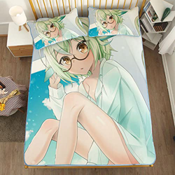 ACOSDARY Impacto de Genshin: sacarosa blusa Colchón, Microfibras de impresión 3D Alfombrilla de seda de hielo de anime, almohadilla de enfriamiento de en oferta