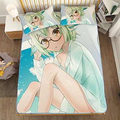 ACOSDARY Impacto de Genshin: sacarosa blusa Colchón, Microfibras de impresión 3D Alfombrilla de seda de hielo de anime, almohadilla de enfriamiento de