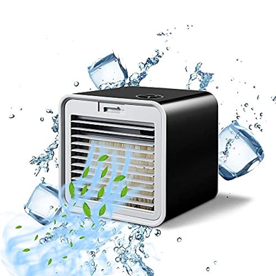 Enfriador de aire para oficina en casa Enfriadores evaporativos Mini aire acondicionado, enfriador de aire portátil Espacio personal Humidificador par