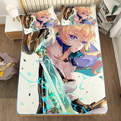 ACOSDARY Impacto de Genshin: jean gunhildr elemento de viento Colchón, Microfibras de impresión 3D Alfombrilla de seda de hielo de anime, almohadilla  en oferta