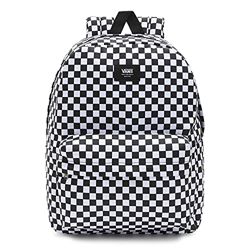 Vans Old Skool Check Backpack, Mochila Unisex Adulto, Blanco Y Negro, Talla única precio
